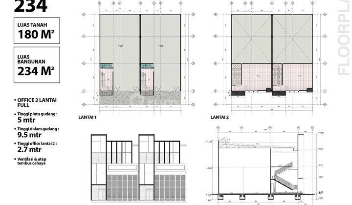 Office 2 Lantai + Gudang Bizhub52x Tahap 3 Terbesar di Balikpapan 2