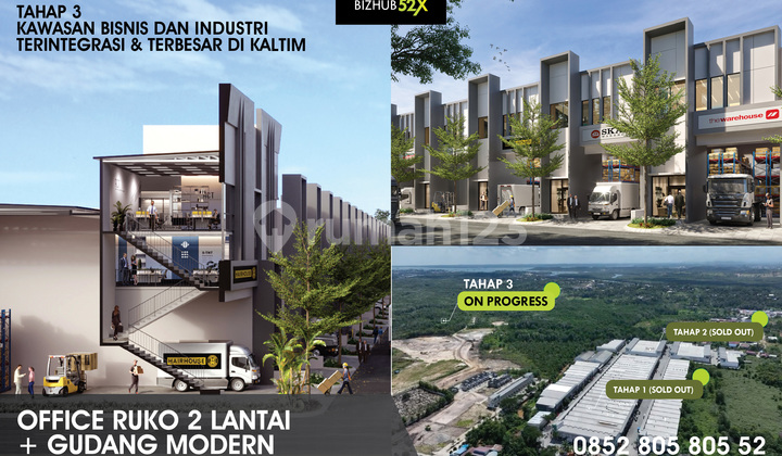 Ruko Office 2 lantai + Gudang di kawasan mandiri One Gate Kaltim