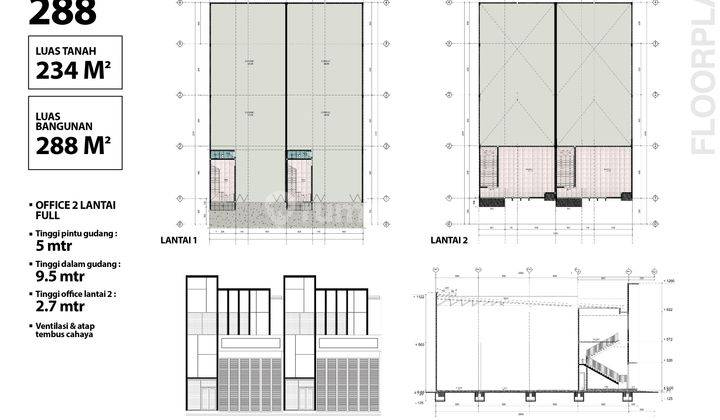 Tahap 3 Gudang Office 2 Lantai Bizhub52x Kariangau Balikpapan Km5 2