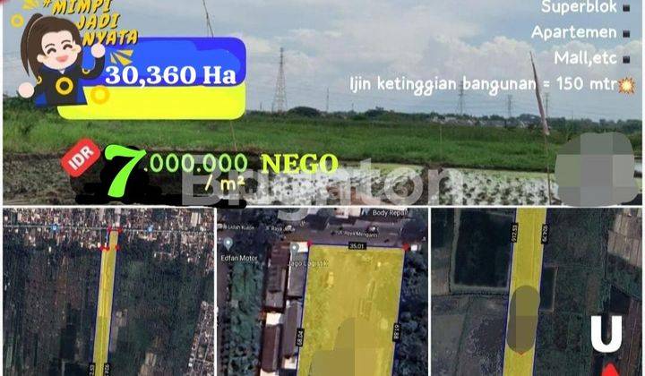 TANAH KOMERSIAL NOL JALAN RAYA LAKARSANTRI DEKAT CITRALAND SURABAYA BARAT 1