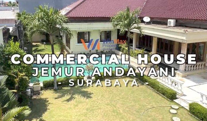 Rumah Jemur Andayani Mewah Pool Bangunan Luas, Semi Furnish