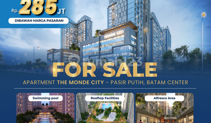 Dijual Apartemen The Monde City Pasir Putih Batam Center