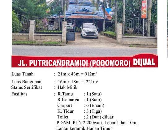 Rumah Tepi Jalan Putri Candramidi Podomoro Pontianak 1