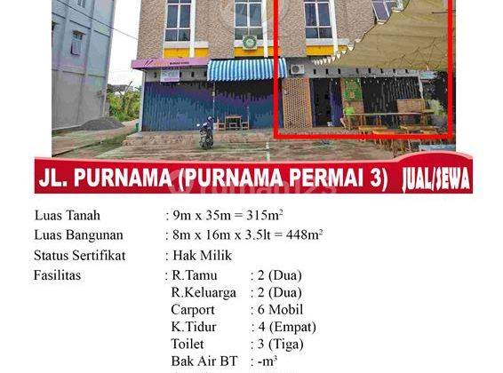 Ruko 3 Lantai Strategis Tepi Jalan Purnama Pontianak 1