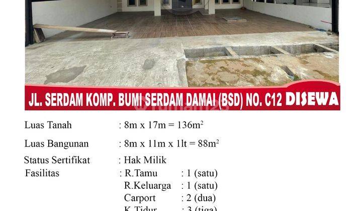 Rumah Furnished Omp Bsd Serdam 1