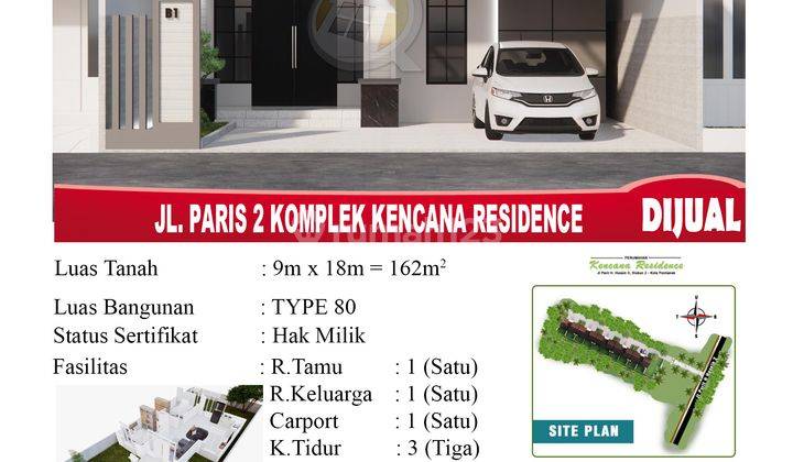 Rumah Type 80 Kencana Residence Paris 2 Pontianak 2