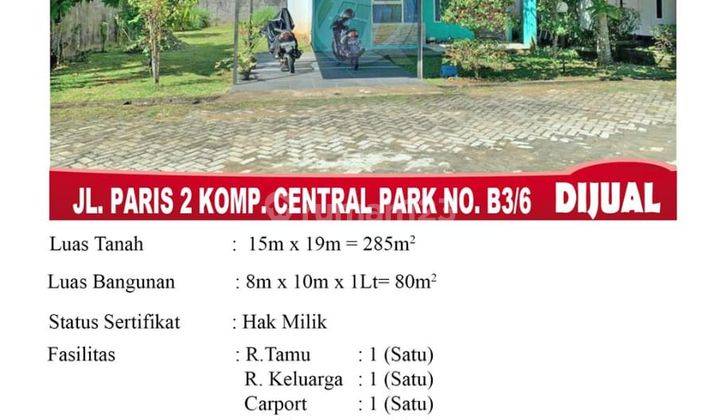 Rumah Hook Central Park Bonus Taman 1