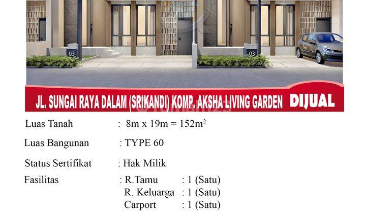 Dijual Rumah Baru Aksha Living Garden Type 60 Pontianak 2