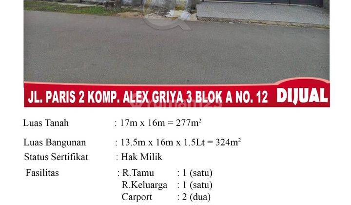 Rumah Strategis Alex Griya 3 Paris 2 Pontianak 1