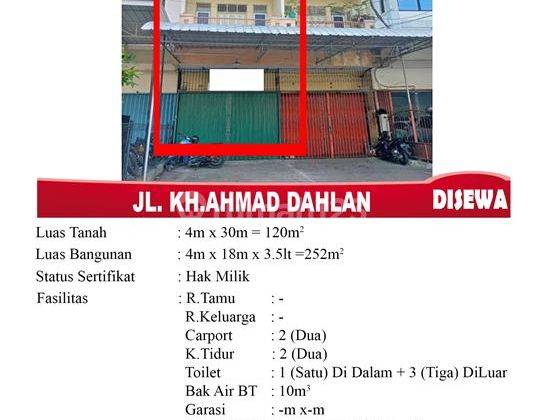 Ruko Tepi Jalan Kha Dahlan Pontianak Cocok Utk Kantor 1