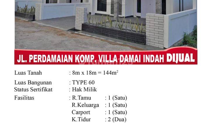 Jalan Perdamaian Villa Damai Indah Type 60 1