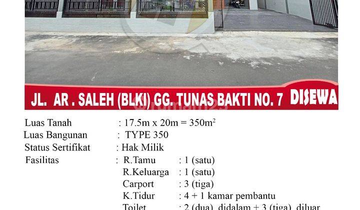 Rumah Sewa Tunas Bakti Blki 1