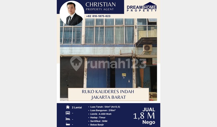 Dijual Murah Ruko Kalideres Indah