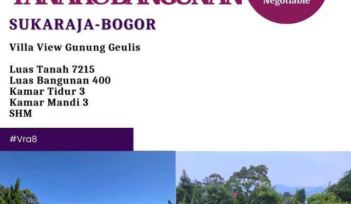 Miliki Tanah dan Bangunan di Alam Terbuka dengan View Gunung Geulis
