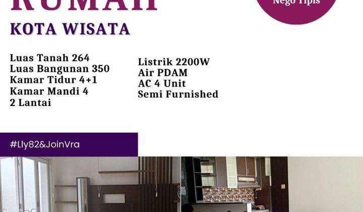 Rumah Semi Furnished Kota Wisata 1