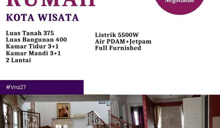 Sewa Rumah Mewah Harga Murah Rumah Bagus di Kota Wisata 1