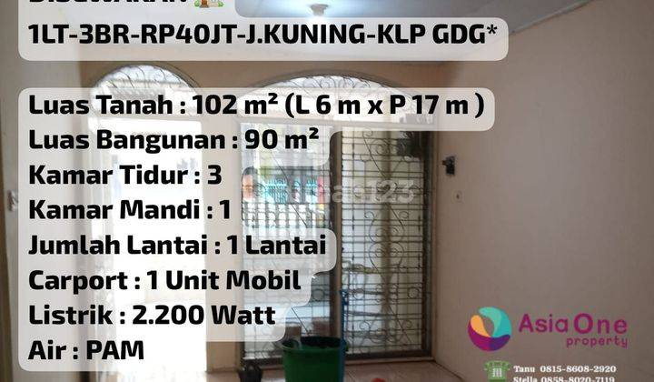 Rumah Sewa Murah-1lt-Rp40jt-Klp.gdg 2