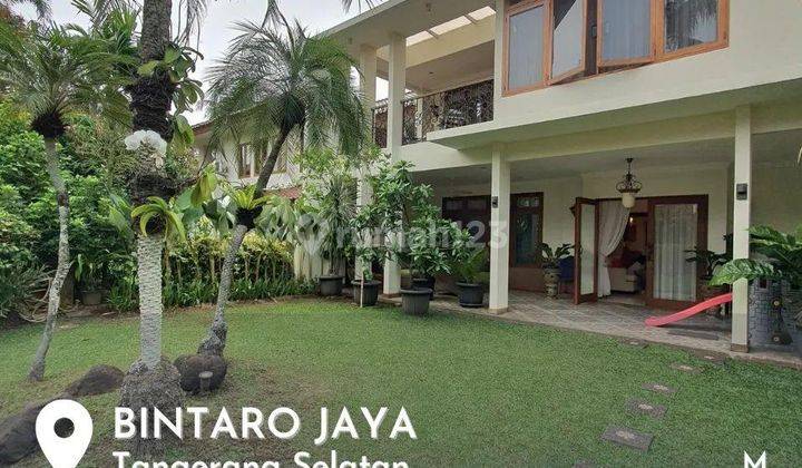  Dijual Rumah Dengan Design Yang Cantik, Taman Luas Dan Asri Dengan Sirkulasi Udara Dan Pencahayaan Yang Baik Di Bintaro Jaya 1