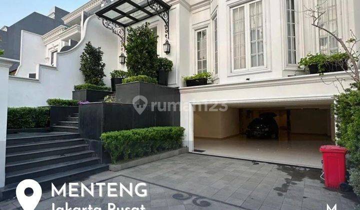  Hot Listing Menteng Jakpus Brand New Luxurious House American Modern Classic Fully Furnished Full Marble Slab Import Italy High Quality Material 3 Lantai + Ruang Serba Guna Rooftop 1