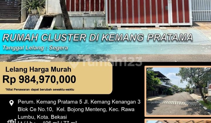 Rumah Cluster Murah Nyaman Asri di Kemang Pratama