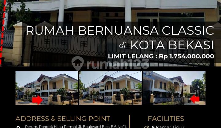 Rumah Modern Classic Luas Megah di Rawalumbu