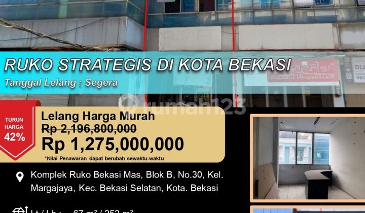 Ruko Modern 3 Lantai Strategis Tengah Kota Bekasi