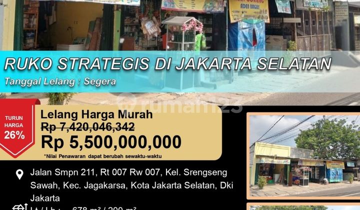 Ruko Murah 1 Lantai Parkir Luas di Jagakarsa Jakarta Selatan
