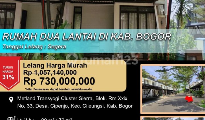 Rumah 2 Lantai Modern Minimalis Siap Huni di Bogor