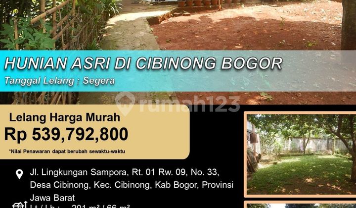 Asri House with Spacious and Comfortable Yard in Cibinong Bogor