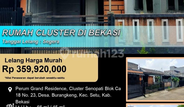 Rumah Cluster Minimalis Nyaman Aman Murah di Bekasi
