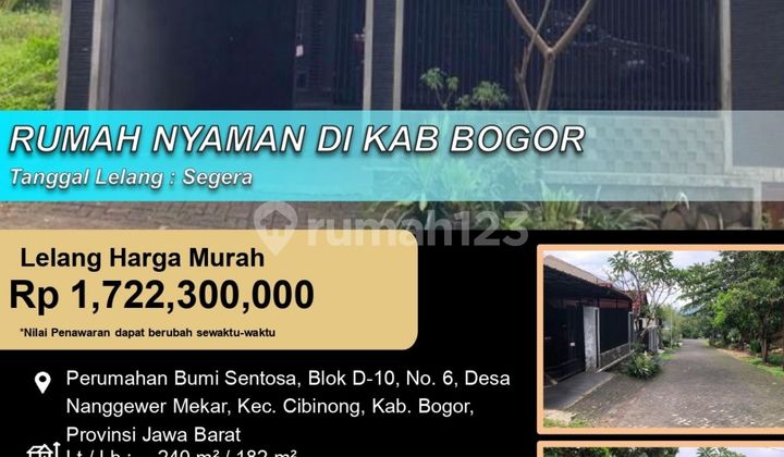 Rumah Besar Nyaman dan Asri di Kabupaten Bogor