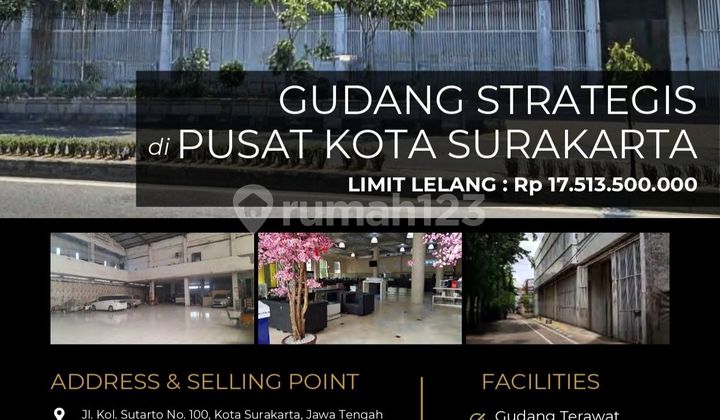 Gudang Strategis 2 Lantai di Pusat Kota Surakarta