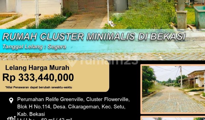 Minimalist Cluster House Good Comfortable 1 Floor in Bekasi