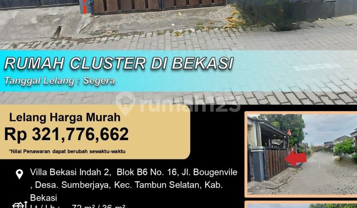 Rumah Cluster Nyaman Minimalis Siap Huni di Tambun Selatan Rumah Cluster Nyaman Minimalis Siap Huni di Tambun Selatan