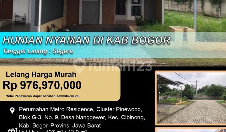 Rumah Luas Minimal Nyaman dan Asri di Kabupaten Bogor 1
