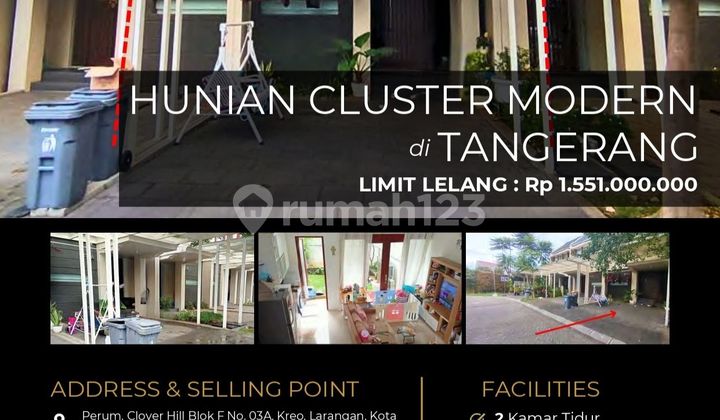 Clurumah Cluster Modern 2 Lantaidekat Pusat Perbelanjaan