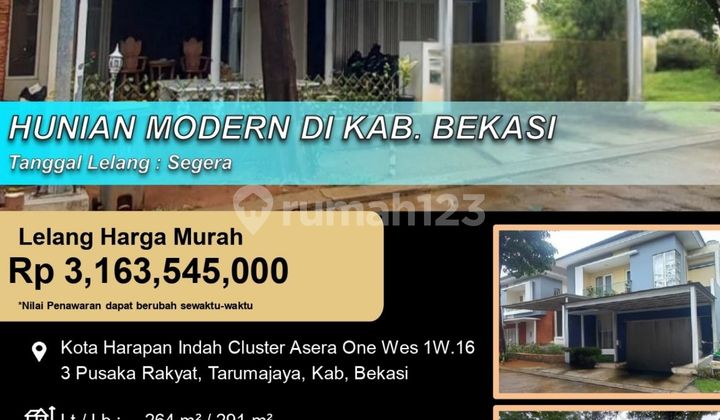Rumah Modern Cluster 2 Lantai Siap Huni di Kota Harapan Indah