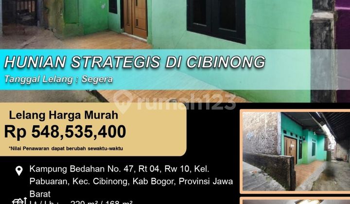 Hunian Nyaman Strategis Murah untuk Investasi di Cibinong