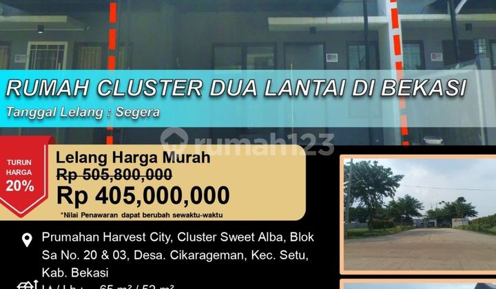 Rumah Cluster 2 Lantai Modern Minimalis di Bekasi