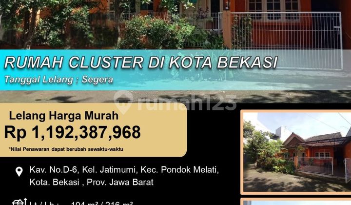 Rumah 1 Lantai Nyaman dan Asri di Kota Bekasi Rumah 1 Lantai Nyaman dan Asri di Kota Bekasi