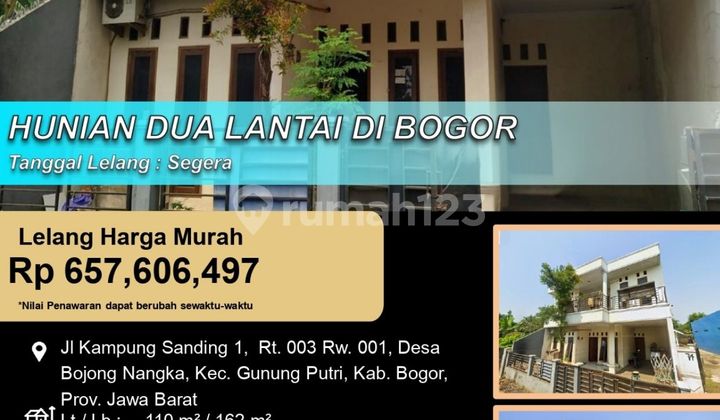 Rumah Megah 2 Lantai Siap Huni di Kabupaten Bogor