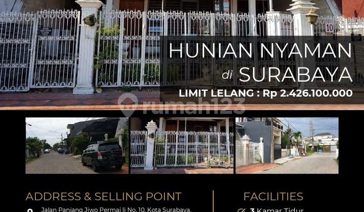 Rumah Strategis 2 Lantai Cocok untuk Investasi Kota Surabaya