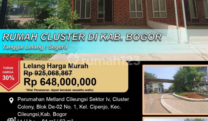 Rumah Cluster Minimalis Nyaman di Metland Cileungsi Rumah Cluster Minimalis Nyaman di Metland Cileungsi