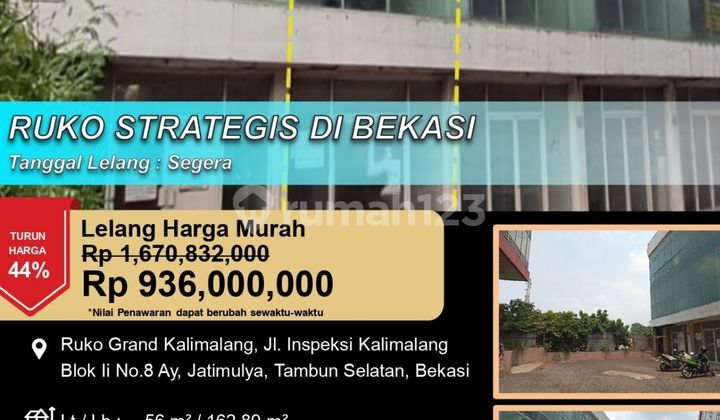 Ruko Modern Minimalis Letak Strategis Bagus di Bekasi