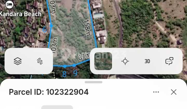 Tanah Los Tebing Di Kutuh Ungasan Dekat Karma Kandara