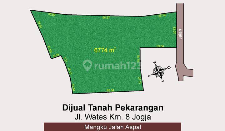 Tanah Untuk Perumahan Jalan Wates Km. 8 Balecatur Dekat Ciputra 1