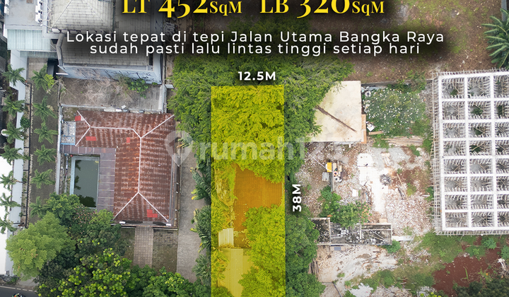 Rumah Hitung Tanah 452m Harga NJOP Pinggir Jalan di Bangka Kemang Rumah Hitung Tanah 452m Harga NJOP Pinggir Jalan di Bangka Kemang