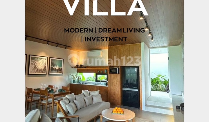 3BR Villa Freehold Villa di Canggu dengan Ricefield view hampir 60% SOLD!