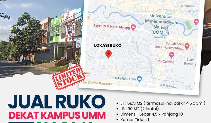 Ruko 3 Lantai Depan Jalan Raya Lingkungan Kos Dan Sekolah 2