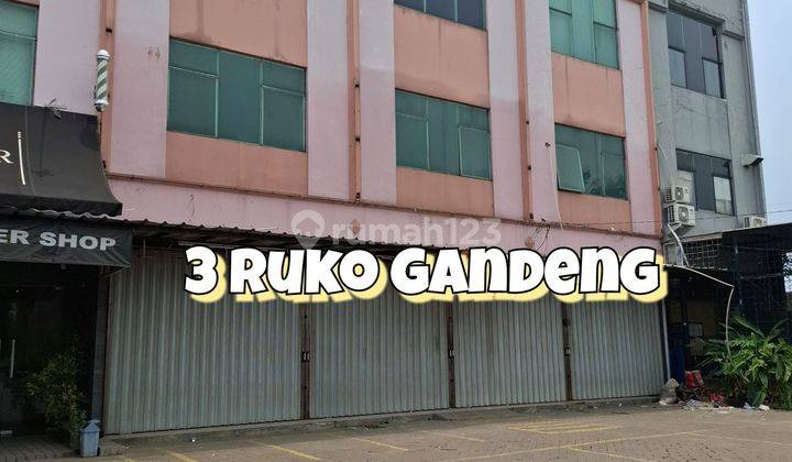 Ruko 2 Lantai Gandeng 3 Hadap Jalan Utama Cocok Untuk Kursus Sekolah 1